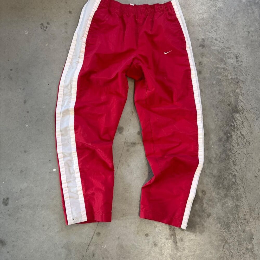 Nike Men's Red and Burgundy Joggers-tracksuits